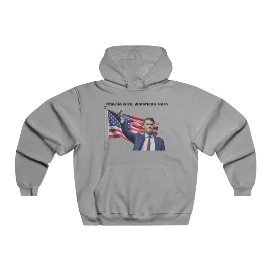 Discover Men's NUBLEND® Hoodie - Charlie Kirk American Hero Sweatshirt, Casual