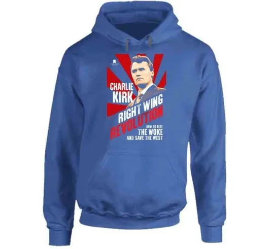 Discover Charlie Kirk Right Wing Revolution Parody  Hoodie
