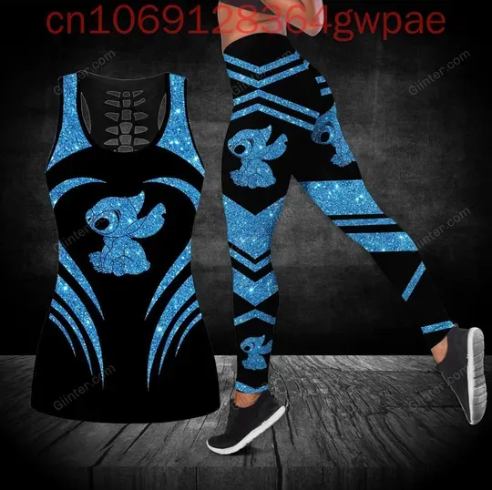 Discover Disney Stitch Hollow Tank Top Leggings Set