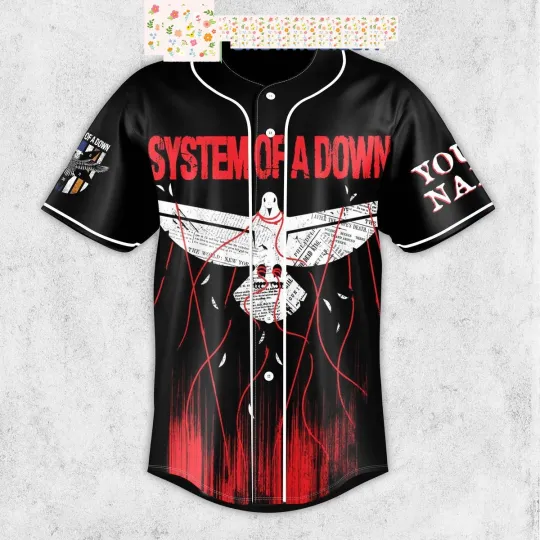 SYSTEM OF DOWN Personalized Baseball Jersey