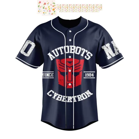 Discover Transformers Autobots Cybertron Personalized Baseball Jersey