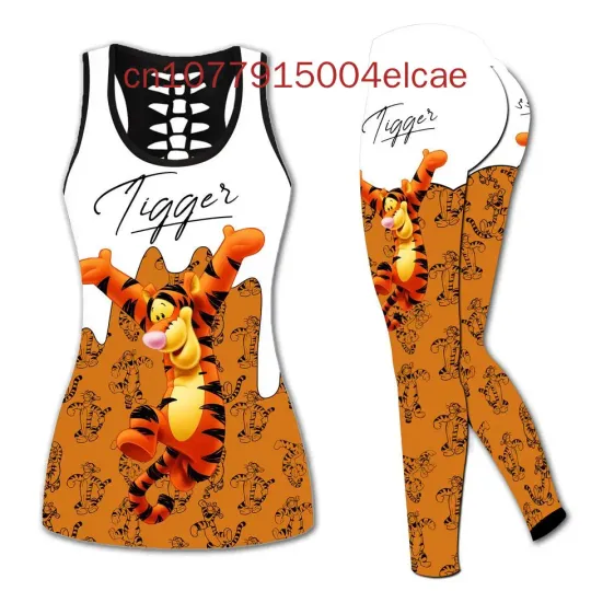 Discover Disney Tigger Women Hollow Tank Top Leggings Set