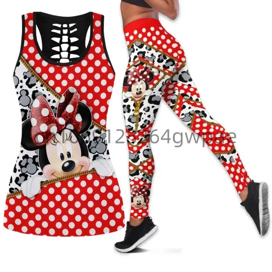 Disney Minnie Women's Hollow Tank Top Leggings Set