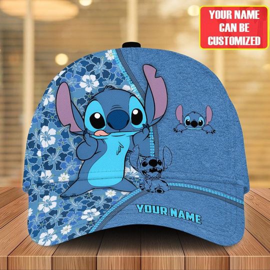 Custom Stitch Baseball Cap, Lilo & Stitch Hat With Name, Disney Trip Women Cap, Cartoon Characters Hats, Vacation Gift