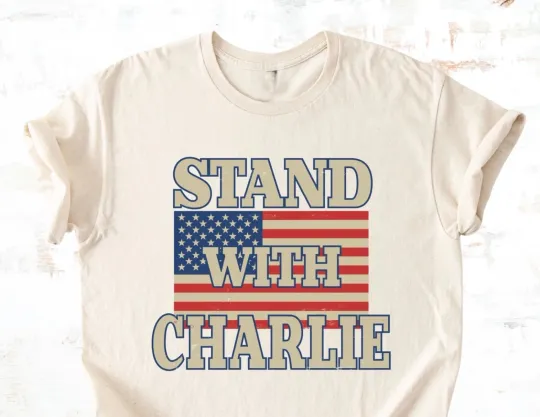 Discover Stand with Charlie Kirk Shirt Memorial TShirt