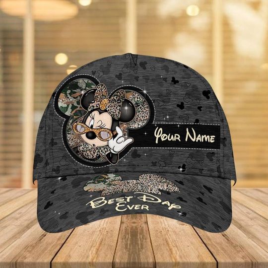 Custom Minnie Mouse Cap, Disney Best Day Ever Baseball Cap, Disney Mouse Cap Women, Disneyland Trip Hat, Disney Girl Trip Gift