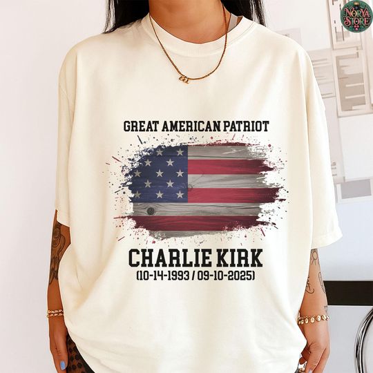 Discover Charlie Kirk Shirt, Justice For Charlie Kirk Shirt, RIP Charlie Shirt, Great American Patriot Shirt, Human Rights Shirt