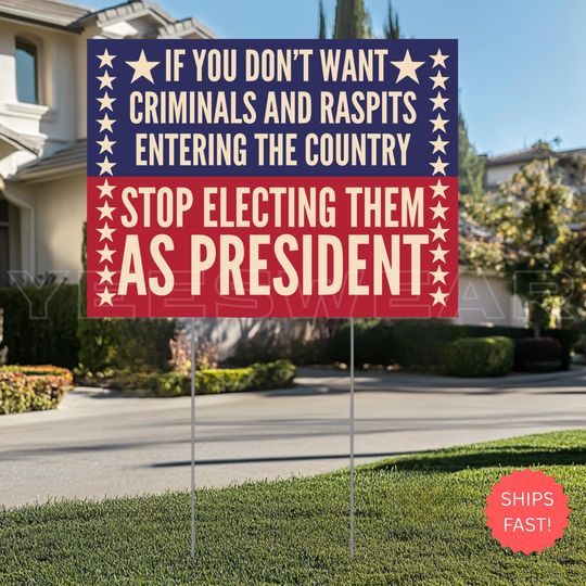 Discover Anti Trump Yard Sign with Stake, Save Democracy Garden Sign, Political Protest Decor, Humane Government Equality Outdoor Banner