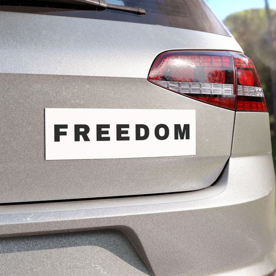 Freedom Charlie Kirk Car Magnet, Kirk Car Decal, Charlie Kirk Bumper Sticker