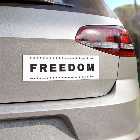Freedom Charlie Kirk Car Magnet, Kirk Car Decal, Charlie Kirk Bumper Sticker