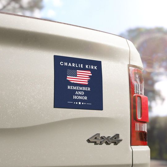 Charlie Kirk Car Magnet, Kirk Car Decal, Charlie Kirk Bumper Sticker, Rest In Peace Charlie Kirk