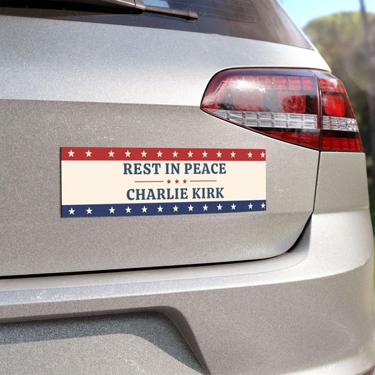 Rest in Peace Charlie Kirk Car Magnet, Kirk Car Decal, Charlie Kirk Bumper Sticker