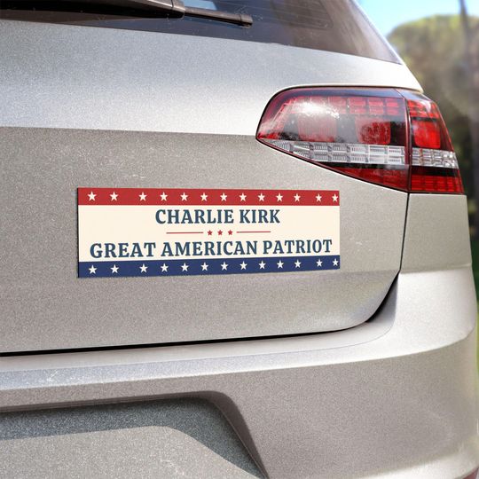 Charlie Kirk Car Magnet, Kirk Car Decal, Charlie Kirk Bumper Sticker, Rest In Peace Charlie Kirk