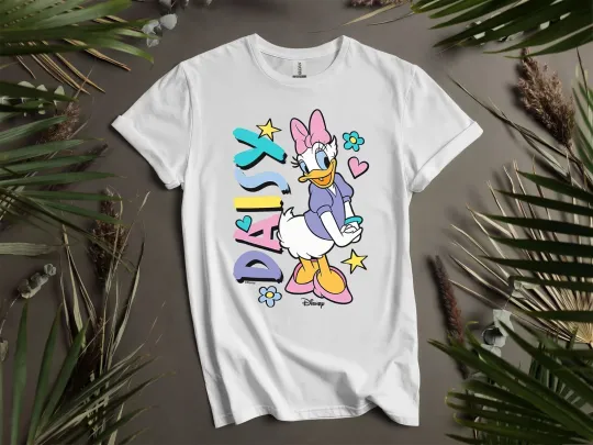 Cute Daisy Duck Retro Icons T-Shirt Disney Unisex Hoodie