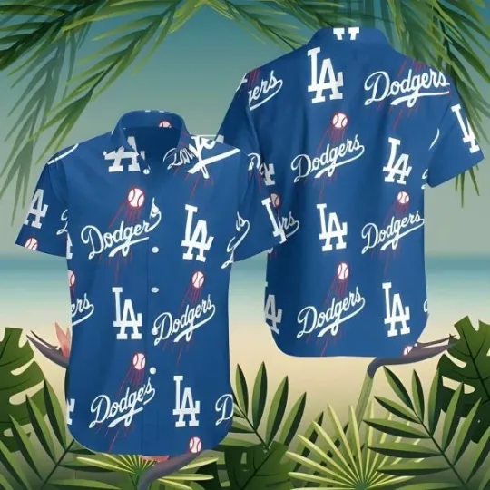 Discover Aloha LA Dogers Hawaiian Shirt Baseball Fans Gift