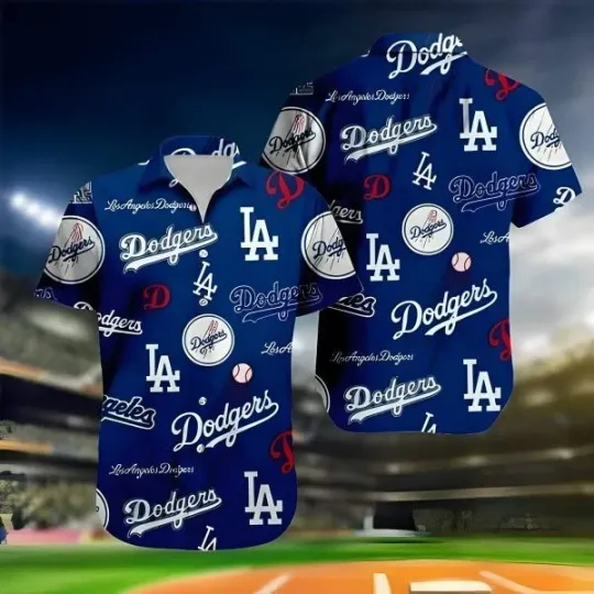 Discover LA Dogers Hawaiian Shirt Summer Gift For Baseball Fans