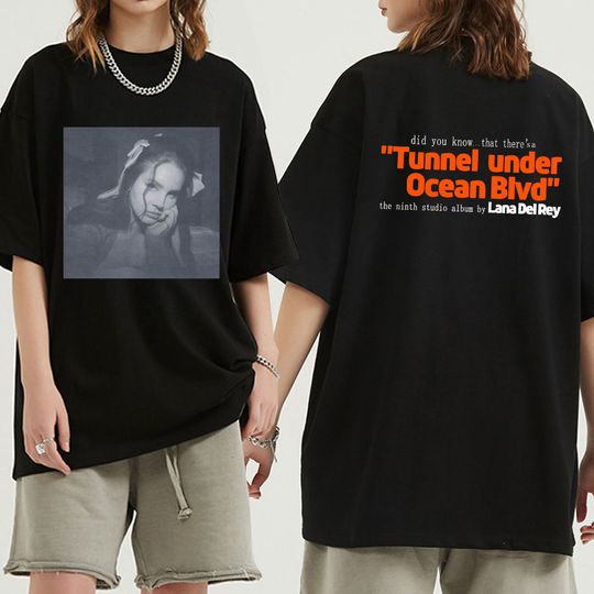 Discover Lana Del Rey T Shirt 2023 New Music Album Did You Know That There's A Tunnel Under Ocean Blvd T-shirt Men Women Cotton T Shirts