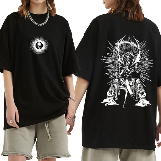 Discover Anime Death Notte T Shirt Yagami Light L·Lawliet T-shirt Harajuku Gothic Men Women Cotton Casual Oversized T-shirts Streetwear