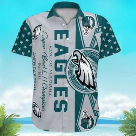Philadelphia  King Of Football Hawaiian Shirt, football Hawaiian Shirt