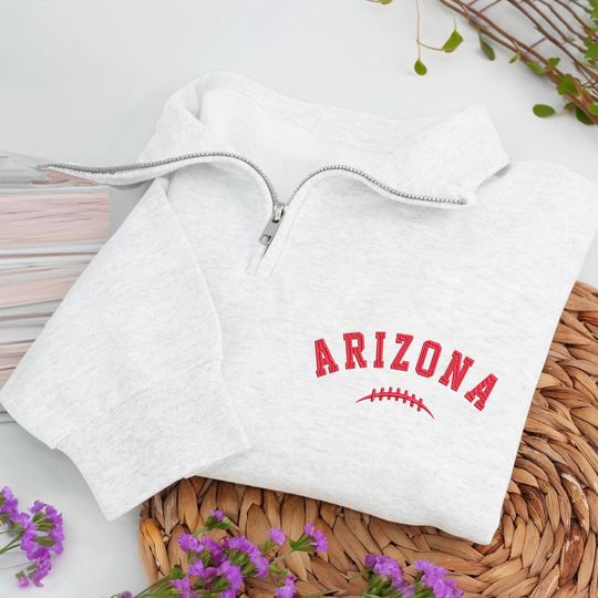 Discover Embroidered Arizonna Football Quarter-Zip Sweatshirt: Cozy Game Day Pullover
