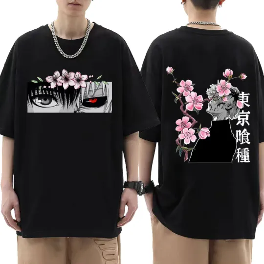 Anime Ken Kaneki Toky Ghoul T Shirt Japanese Manga Oversized T-shirts