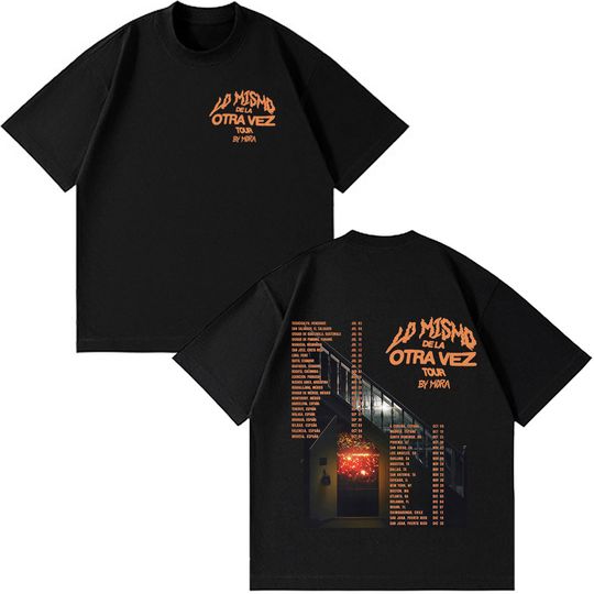 Discover Lo Mismo Dela Otra Vez 2025 Tour T Shirts Mora Merch Fans Gift Men's Women Clothing Hip Hop Fashion Cotton Short Sleeve T-shirts