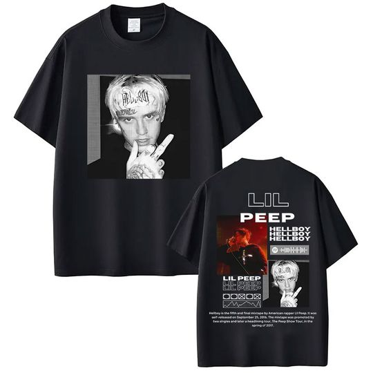 Rapper Lil Peep T-Shirt Hellboy Crybaby Hip Hop Graphic T Shirt