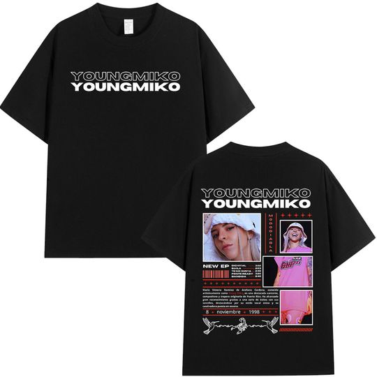 Discover Rapper Young Miko Att Album T-shirt Tour Merch Short Sleeve Tee Shirt Men Women Clothes Loose Cotton T-shirts Streetwear Unisex