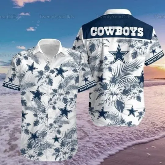 Discover Dallas Hawaiian Shirt Tropical Flower Pattern, Gift for Fan