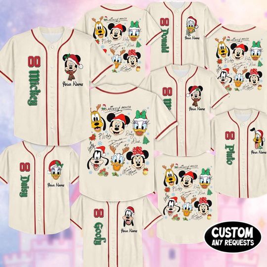 Discover Custom Disneyland Very Merrytime Christmas Lights Jersey, Merrytime Christmas Family Custom, Disney Cruise Mickey and Friends Xmas Jersey