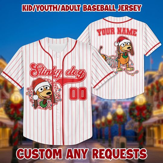Custom Slinky Dog Christmas Jersey: Personalized Toy Story Birthday Shirt