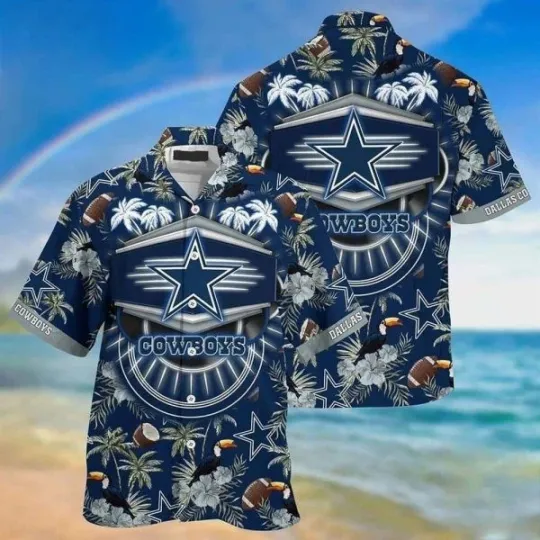 Discover Dallas Cowboys Hawaiian Shirt Coconut Pattern Summer Beach Gift