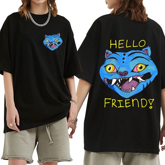 KPop Demon Hunters Derpy Tiger Hello Friend T Shirts Fashion Casual T-shirts