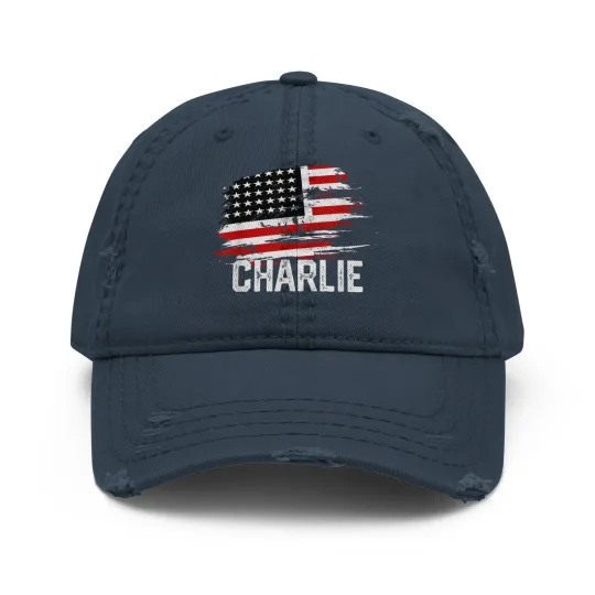 Charlie Kirk Hat,Maga Unisex Distressed Cap Dad Hat