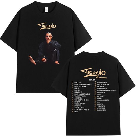 Discover Rapper Trueno World Tour 2025 Merch Fans Gifts T-shirt Men Clothing Fashion Short Sleeve T Shirt Cotton Cozy Oversized T-shirts