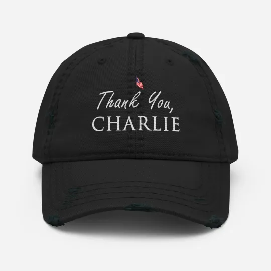 Charlie Kirk Hat,Maga Unisex Distressed Cap Dad Hat