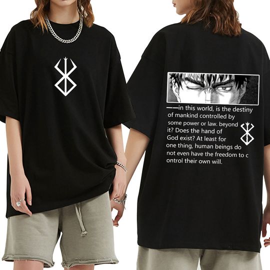 Discover Anime Berserkk Guts Eyes Griffith T Shirt Manga Graphic Vintage T-shirt