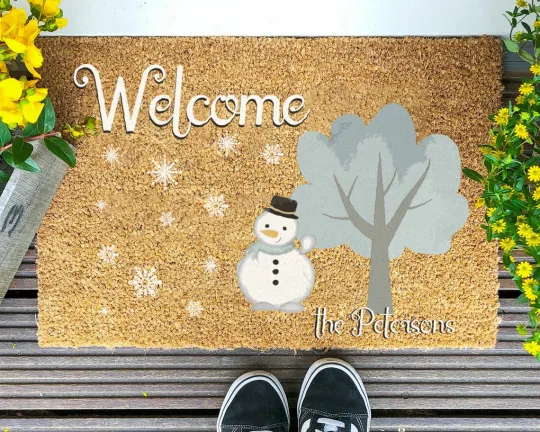 Discover Christmas Door Mat