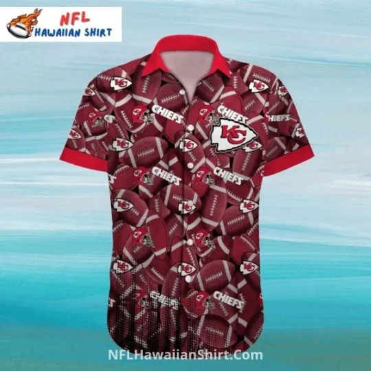 Discover Kansas City Aloha Hawaiian Shirt Football Pattern Print, Gift for Fan