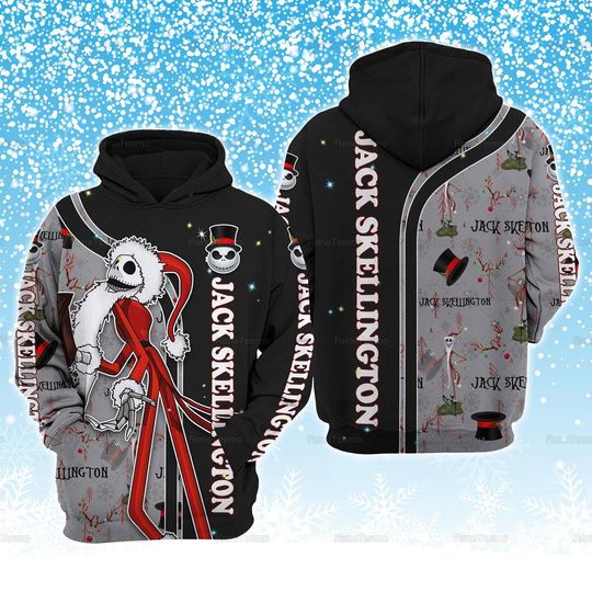 Discover Jack Skellington Hoodie, Nightmare Before Christmas Shirt, Skellington Shirt, Skellington Xmas Shirt, Christmas Hoodie, Christmas Gift