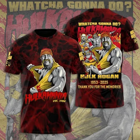 RIP Hulk Hogan Thank You 3D T Shirt