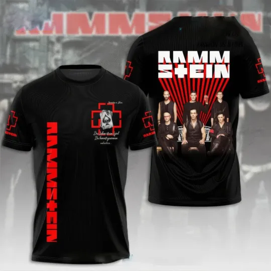 Ramms Europe Stadium Tour 3D Shirt Rock Band Concert Tee Merch