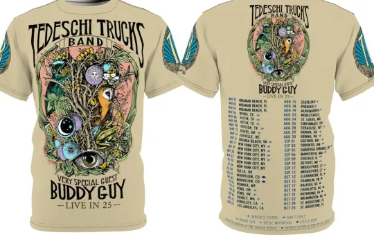 Tedeschi Trucks Band Tour 2025 Unisex Sand 3D AOP T-shirt