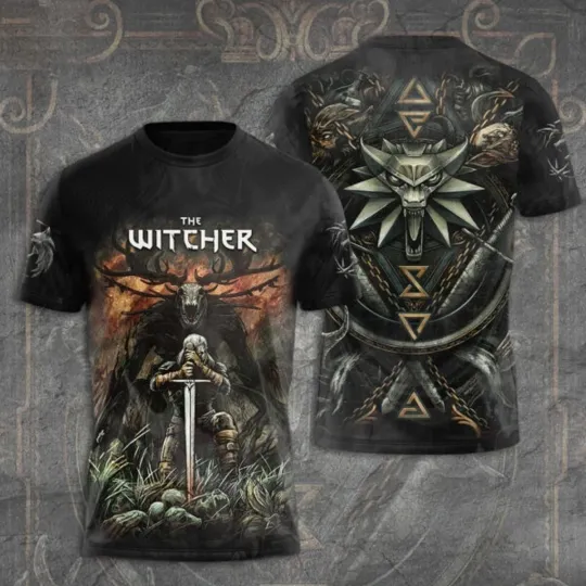 The Witcher T-Shirt Video Game Inspired Graphic Tee