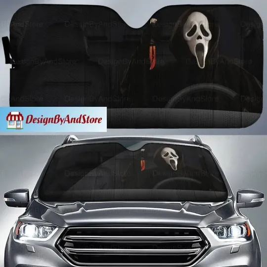 Ghostface Car SunShade, Ghostface Auto Sunshade