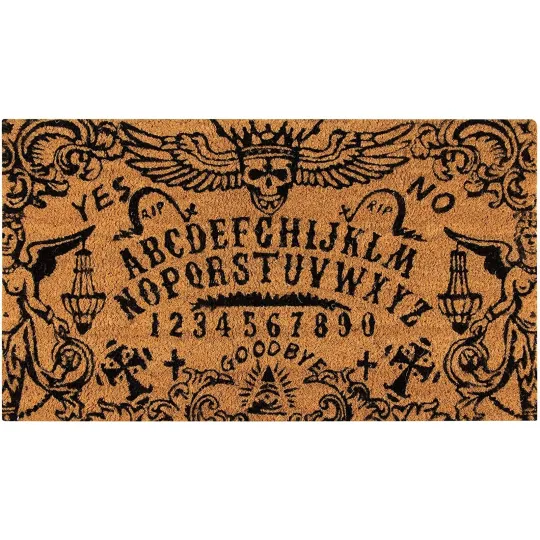 Discover Halloween Door Mat, Coco Coir Welcome Spooky Ouija Board Indoor Outdoor 30 x 17"