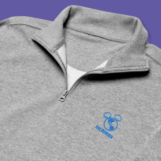 Discover Disney Vacation Club Embroidered Fleece Quarter Zip | Subtle Disney Pullover