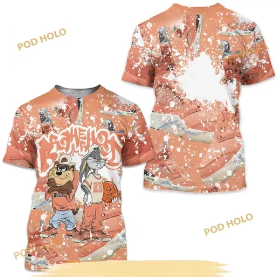 Orange Brotherhood Bunny Tasmanean 3D T-Shirt