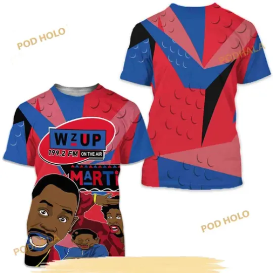 Discover Mart-in Tv 90s Melanin Got Em Unisex 3D T-Shirt Navy Red Black