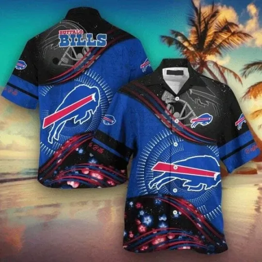 Discover Buffalo Bills Hawaiian Shirt Birthday Gift For Football Fans Size S-5XL